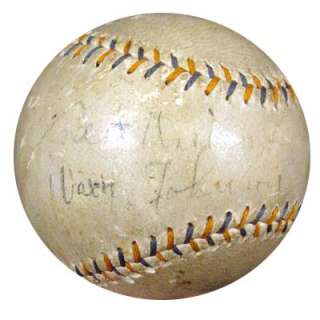 Walter Johnson Autographed Signed Babe Ruth Homerun Special Baseball 