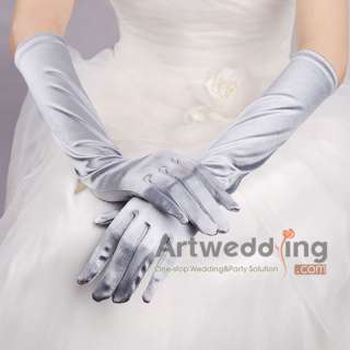 15Elbow Sheen Satin Evening/Party/Bridal Wedding Gloves HI Q 21Colors 