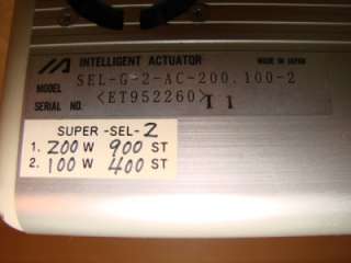IAI Super SEL Controller SEL G 2 AC 200.100 2 #21204  