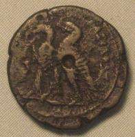 Egypt Ancient Coin Ptolemy VI Zeus Ammon Two Eagles Clip Flan N4 101 