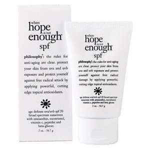 philosophy when hope is not enough age defense moisturizer with spf 20 