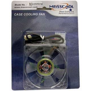 MassCool BLD 12025S1M 120mm 3&4pin 4 Blue LED Case Fan  