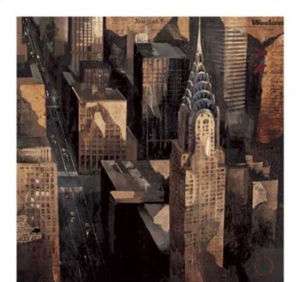 35x35 Chrysler Building View   Marti Bofarull Canvas  