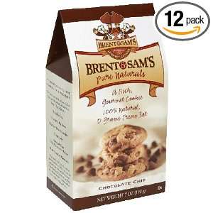 Brent & Sams Xtra Chocolate Chip Cookie, 7 Ounce (Pack of 12):  