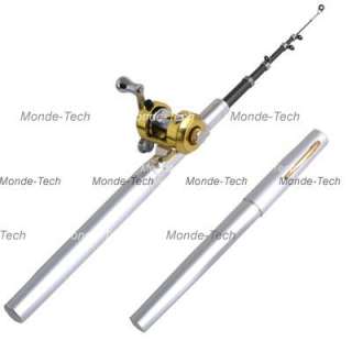 Mini Portable Pocket Pen Shape Fishing Rod Pole + Reel  