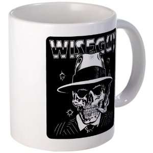  Mug (Coffee Drink Cup) Wiseguy Skeleton Smoking Cigar with 
