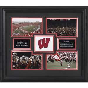 Wisconsin Badgers Framed 4 Photograph Collage   Framed College Photos 