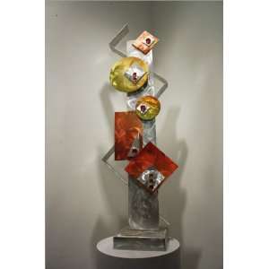 Abstract Metal Art Table Sculpture, Modern Metal Sculpture, Design by 