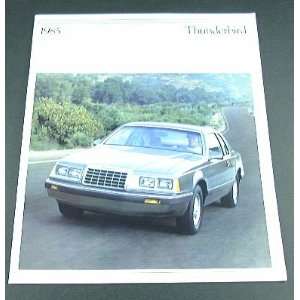   1985 85 Ford THUNDERBIRD BROCHURE T Bird Elan Turbo: Everything Else