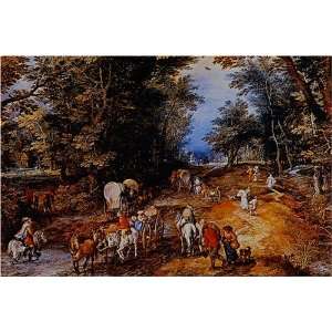 Road in the Woods by Jan Brueghel, 17 x 20 Fine Art Giclee Print 