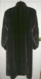 STUNNING SABLE MINK FUR COAT STYLED LARGE SZ WOW  