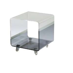    ITALMODERN Matthew Side Table; Clear Acrylic: Home & Kitchen