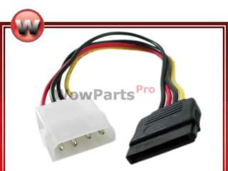SATA 15Pin Female to 4Pin IDE Male HDD Power Cable Cord  