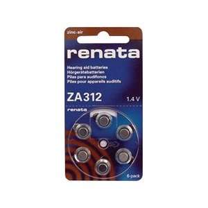 Renata #312 Zinc Air Activated Hearing Aid Battery Highest 