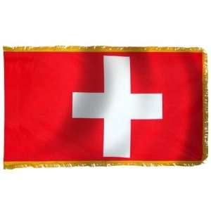  Switzerland Flag 3ft x 5ft Superknit Polyester: Patio 