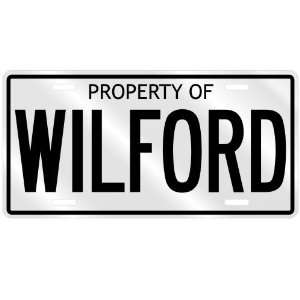  NEW  PROPERTY OF WILFORD  LICENSE PLATE SIGN NAME: Home 