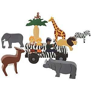  ImagiPlay African Safari Wooden Playset: Toys & Games
