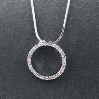 FLOATING CIRCLE CZ CUBIC ZIRCONIA NECKLACE *HOT*  