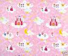 1YD COTTON FABRIC JUNIOR KIDS WS 3337 Canival Sky Pink