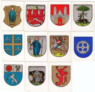 HERALDRY Lot of 36 German Coats of Arms Cards 1929  