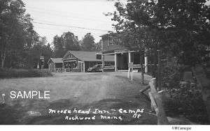 1930s Moosehead Inn Rockwood Maine Woodie Genesee Beer  