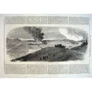   French Army Driven Out Of Carignan Antique Print 1870