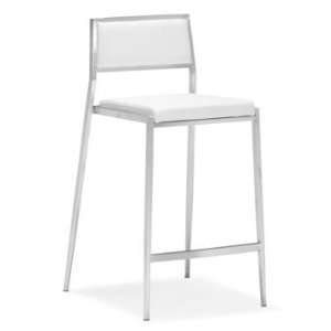  2 PC Dolemite White Counter Chair Set: Home & Kitchen