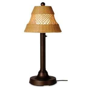  Java Table Top or Tall Outdoor Lamp w/Wicker Shade