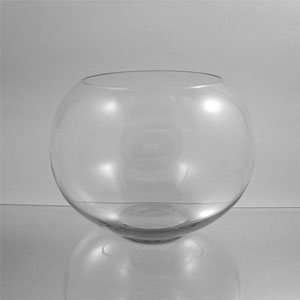  12x10 Bubble Bowl Glass Vase   Case of 2: Home & Kitchen