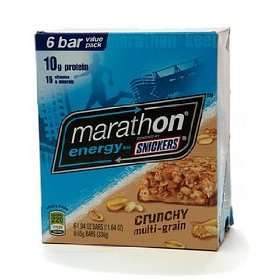  Snickers Marathon Energy Bar, Crunchy Multigrain, 6 ea 