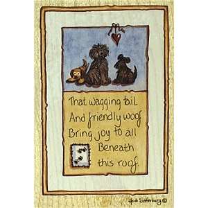    That Wagging Tail Wood Mounted Rubber Stamp: Home & Kitchen
