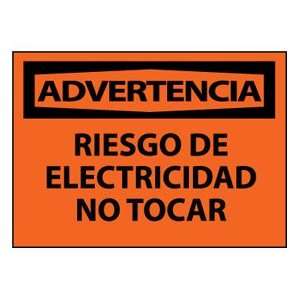  Spanish Plastic Sign   Advertencia Riesgo De Electricidad 