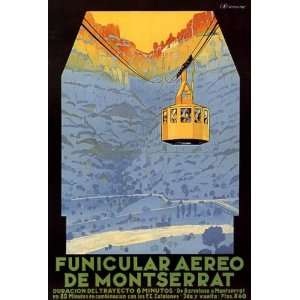 FUNICULAR AEREO DE MONTSERRAT BARCELONA EUROPE TRAVEL TOURISM SPAIN 