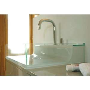 Aeri Vetro Clear Glass Above Mount Bathroom Sink 