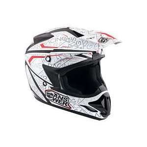    2012 ANSWER COMET ALPHA AIR HELMET (MEDIUM) (WHITE/RED) Automotive