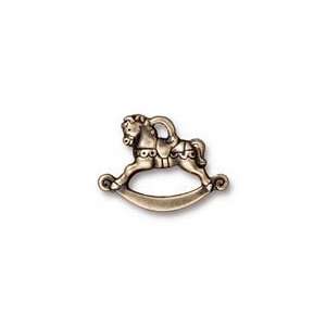  TierraCast Antique Brass (plated) Rocking Horse Charm 