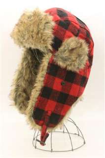   Trooper Bomber Aviator Ear Flap Fur Wool Russian Ski Hat Winter  