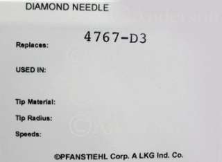 Pfanstiehl Needles 4767 DE & 4767 D3 (Shure N95)  