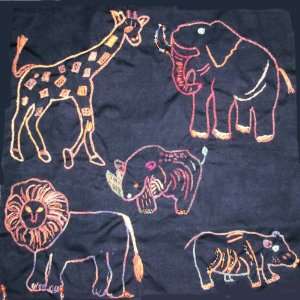 The Big Five African Safari Animals African Folklore Embroidery Kit 