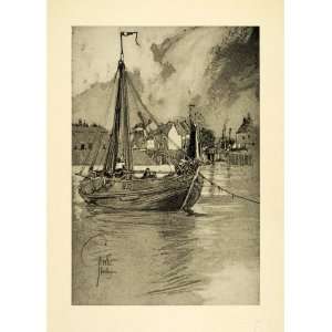   Friesland Sailing Boat Art   Original Halftone Print: Home & Kitchen