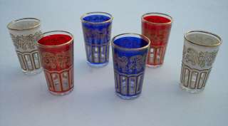 MOROCCAN TEA GLASSES wine glasses mint hot tea morocco  