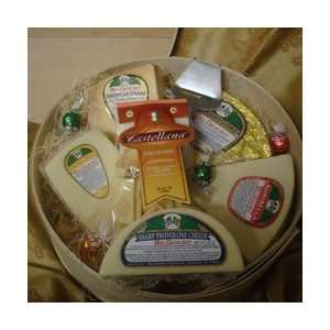 Authentic Artisan Cheese Wheel Gift Crate:  Grocery 