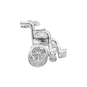  Rembrandt Charms Wheelchair Charm, 14K White Gold: Jewelry
