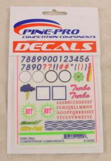 Pine Pro Pinewood Number and letter Decals PPRY1020  