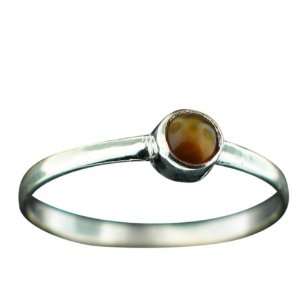  Sterling Silver Tigers Eye Gemstone Ring: Jewelry