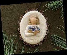 WILLOW TREE Thank You Metal Edged Ornament  