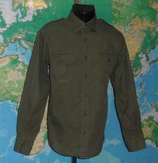 Willis & Geiger Bush Shirt size MED , in Loden Green . This photo 