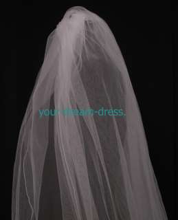 Toulous Designer Bridal Wedding Veil White Two Layers Cathedral 