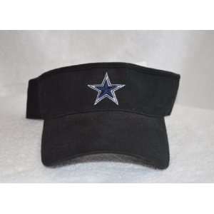  Dallas Cowboys Black Visor Hat   NFL Golf Cap: Sports 