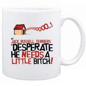   My Jack Russell Terriers Is Desperate   Mug Dog: Home & Kitchen
